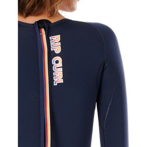 2021 Rip Curl Womens 1mm G-Bomb Long Sleeve Boyleg Back Zip Shorty Wetsuit WSP3CW - Slate